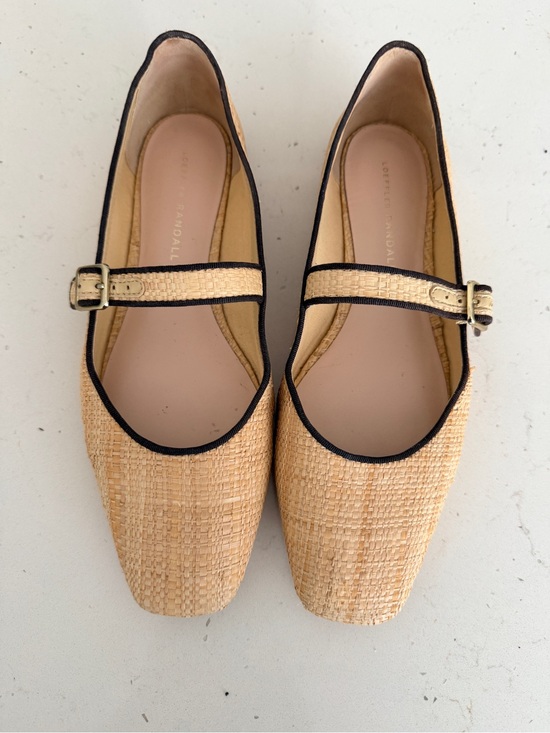 Loeffler Randall Shoes - Loeffler Randall Raffia Woven Mary Jane Flats with Trim